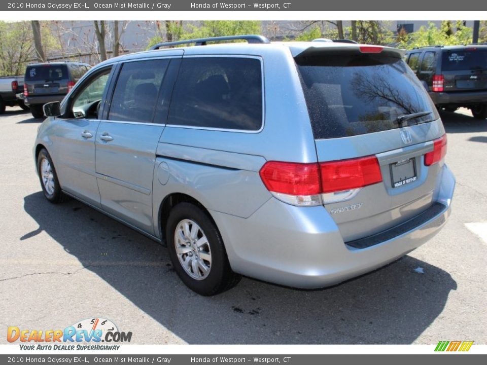 2010 Honda Odyssey EX-L Ocean Mist Metallic / Gray Photo #10
