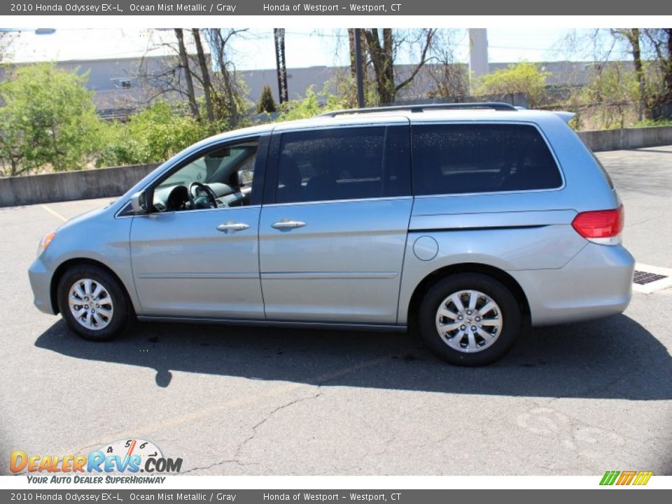 2010 Honda Odyssey EX-L Ocean Mist Metallic / Gray Photo #11