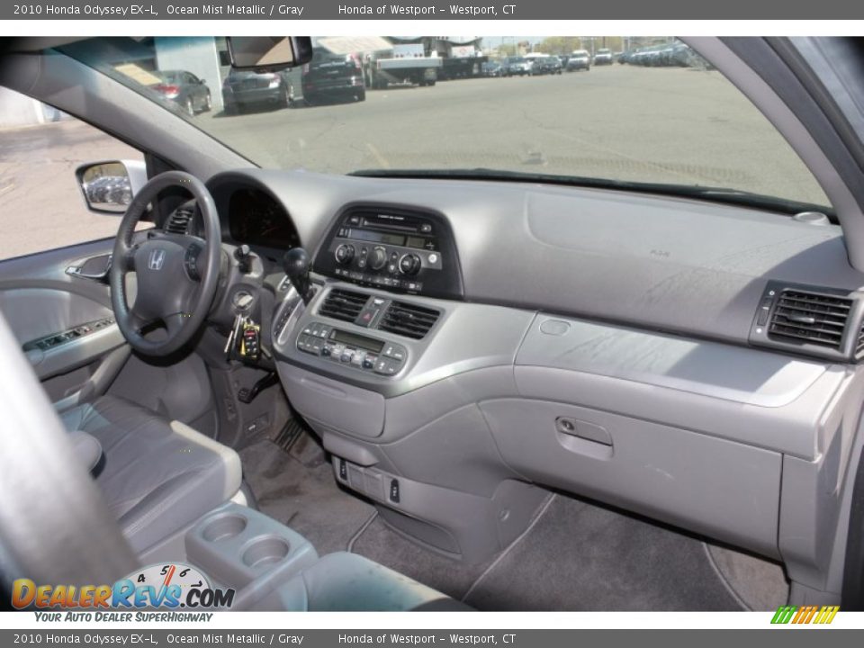2010 Honda Odyssey EX-L Ocean Mist Metallic / Gray Photo #12