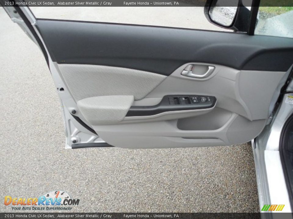 2013 Honda Civic LX Sedan Alabaster Silver Metallic / Gray Photo #6
