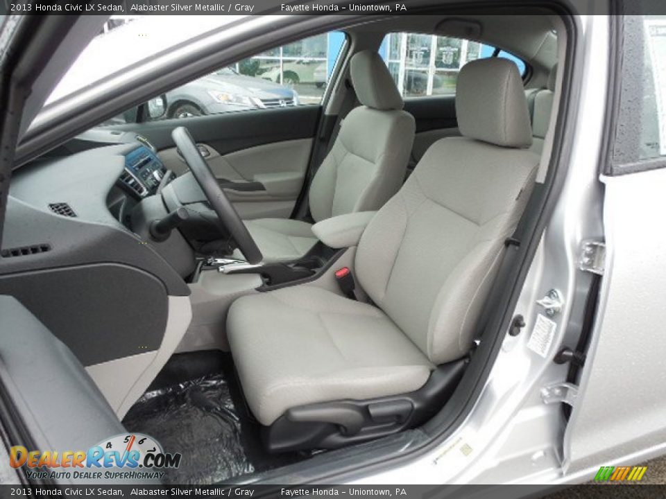 2013 Honda Civic LX Sedan Alabaster Silver Metallic / Gray Photo #7