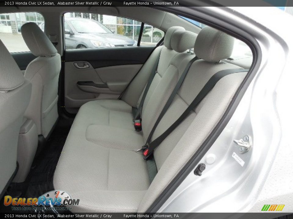 2013 Honda Civic LX Sedan Alabaster Silver Metallic / Gray Photo #8