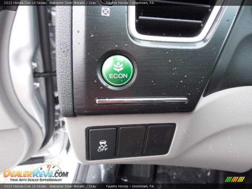 2013 Honda Civic LX Sedan Alabaster Silver Metallic / Gray Photo #11