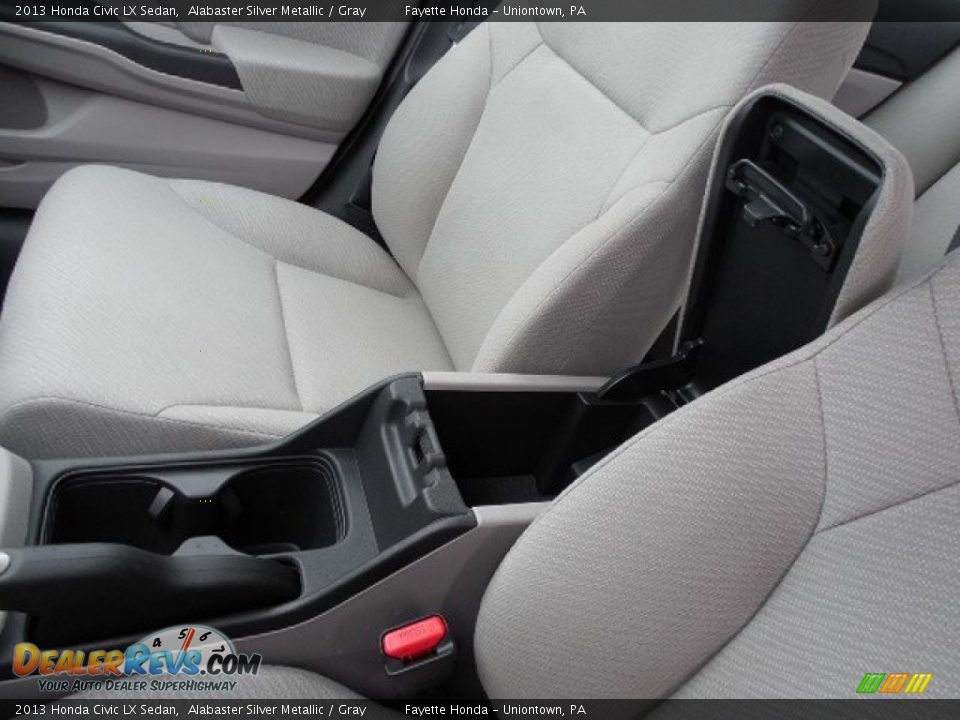 2013 Honda Civic LX Sedan Alabaster Silver Metallic / Gray Photo #14