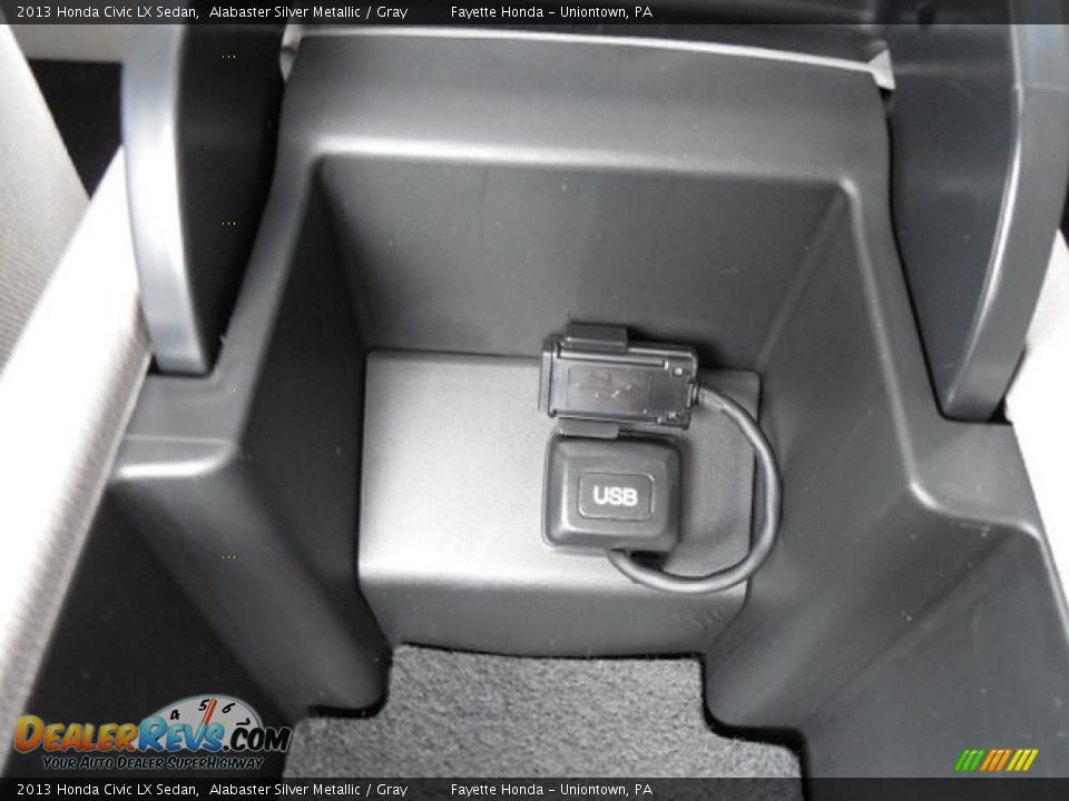 2013 Honda Civic LX Sedan Alabaster Silver Metallic / Gray Photo #15