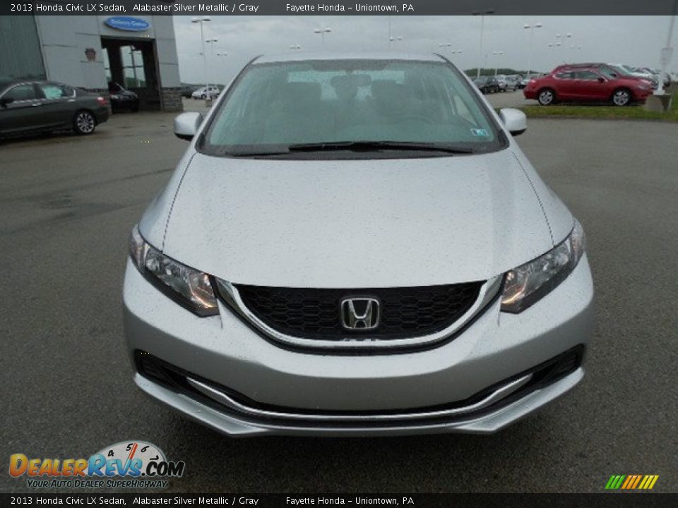 2013 Honda Civic LX Sedan Alabaster Silver Metallic / Gray Photo #19
