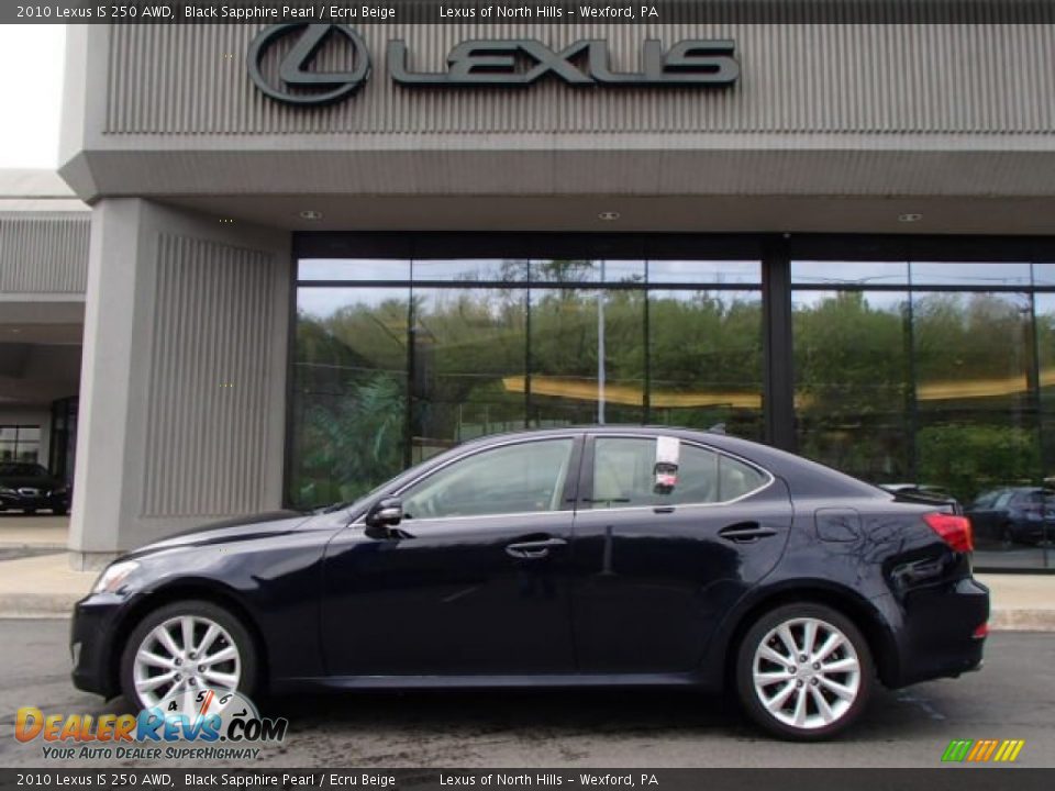 2010 Lexus IS 250 AWD Black Sapphire Pearl / Ecru Beige Photo #2