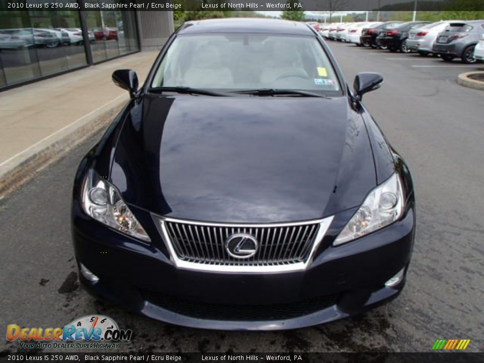 2010 Lexus IS 250 AWD Black Sapphire Pearl / Ecru Beige Photo #3