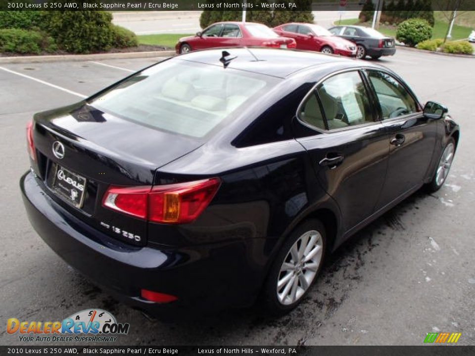 2010 Lexus IS 250 AWD Black Sapphire Pearl / Ecru Beige Photo #5