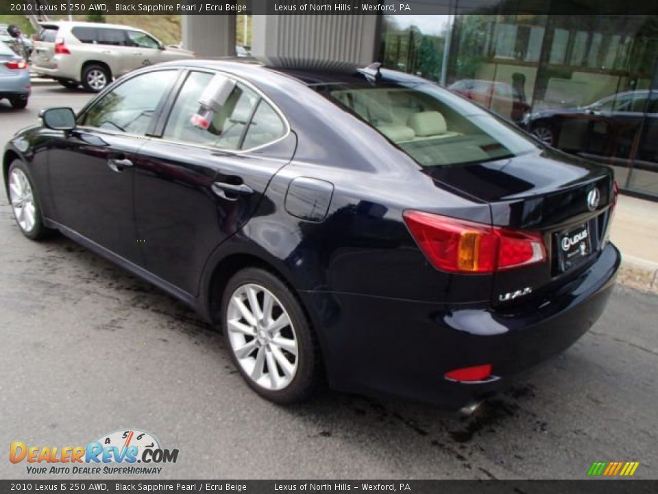 2010 Lexus IS 250 AWD Black Sapphire Pearl / Ecru Beige Photo #7