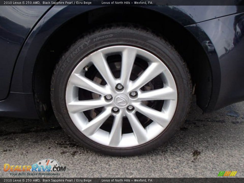 2010 Lexus IS 250 AWD Black Sapphire Pearl / Ecru Beige Photo #8