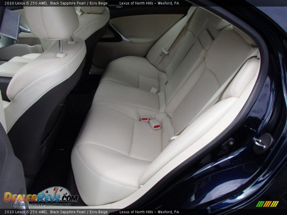 2010 Lexus IS 250 AWD Black Sapphire Pearl / Ecru Beige Photo #11