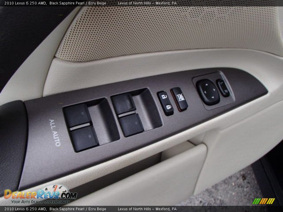 2010 Lexus IS 250 AWD Black Sapphire Pearl / Ecru Beige Photo #12