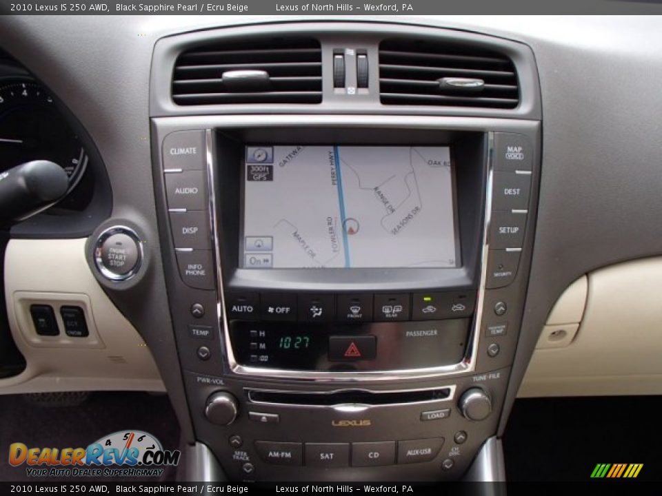 2010 Lexus IS 250 AWD Black Sapphire Pearl / Ecru Beige Photo #15