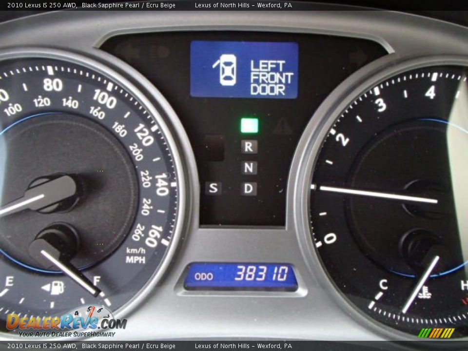 2010 Lexus IS 250 AWD Black Sapphire Pearl / Ecru Beige Photo #19