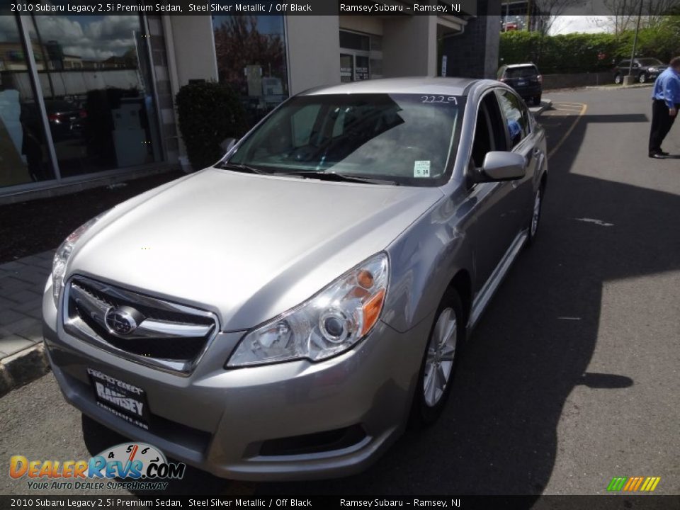 2010 Subaru Legacy 2.5i Premium Sedan Steel Silver Metallic / Off Black Photo #1