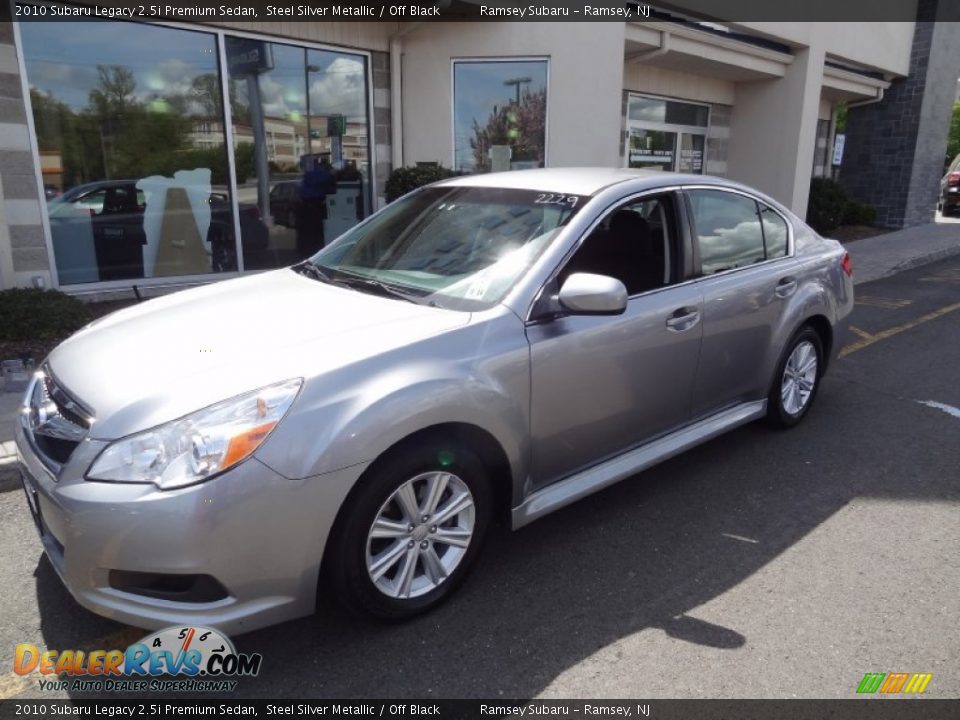 2010 Subaru Legacy 2.5i Premium Sedan Steel Silver Metallic / Off Black Photo #2