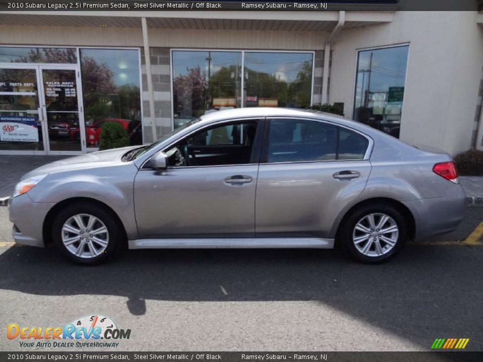 2010 Subaru Legacy 2.5i Premium Sedan Steel Silver Metallic / Off Black Photo #3
