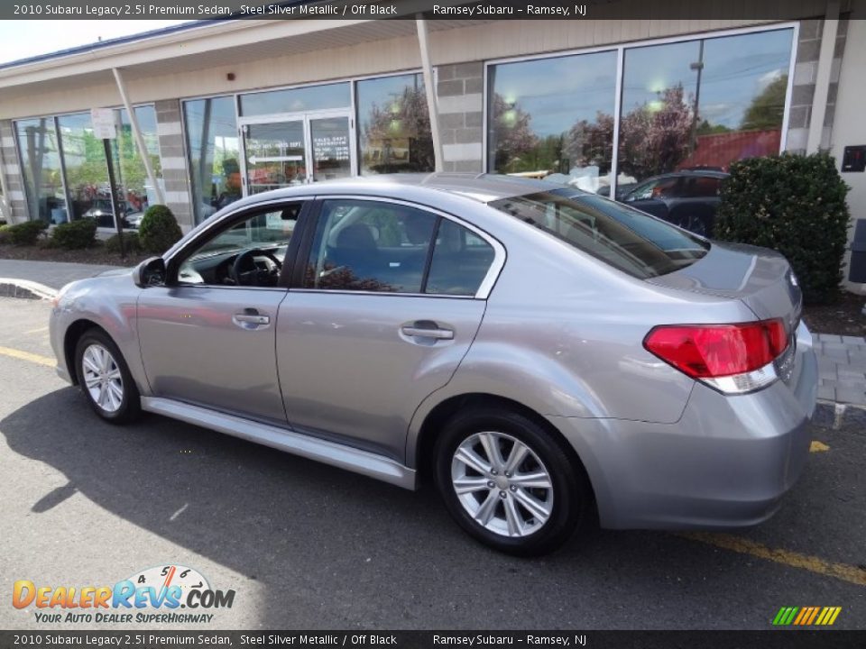 2010 Subaru Legacy 2.5i Premium Sedan Steel Silver Metallic / Off Black Photo #4