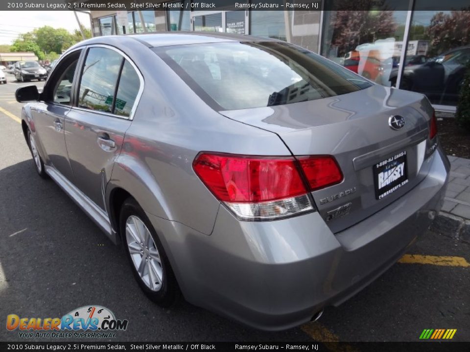 2010 Subaru Legacy 2.5i Premium Sedan Steel Silver Metallic / Off Black Photo #5