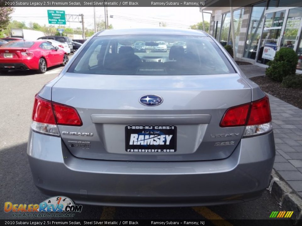 2010 Subaru Legacy 2.5i Premium Sedan Steel Silver Metallic / Off Black Photo #6