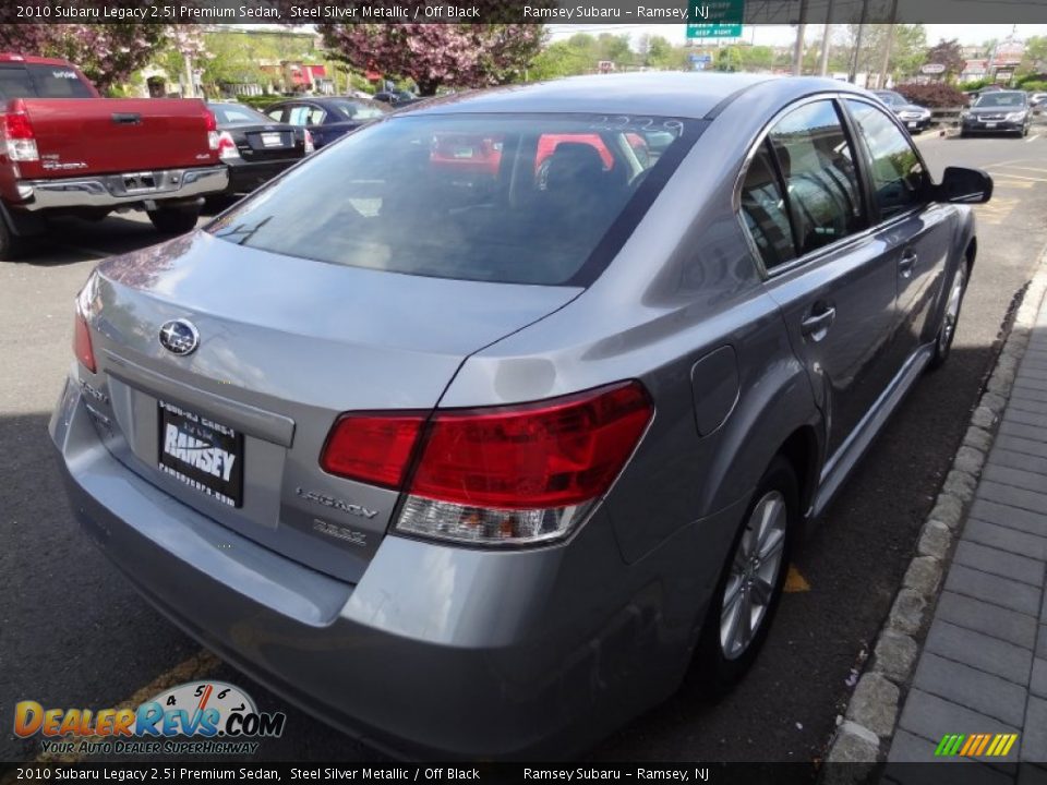 2010 Subaru Legacy 2.5i Premium Sedan Steel Silver Metallic / Off Black Photo #7