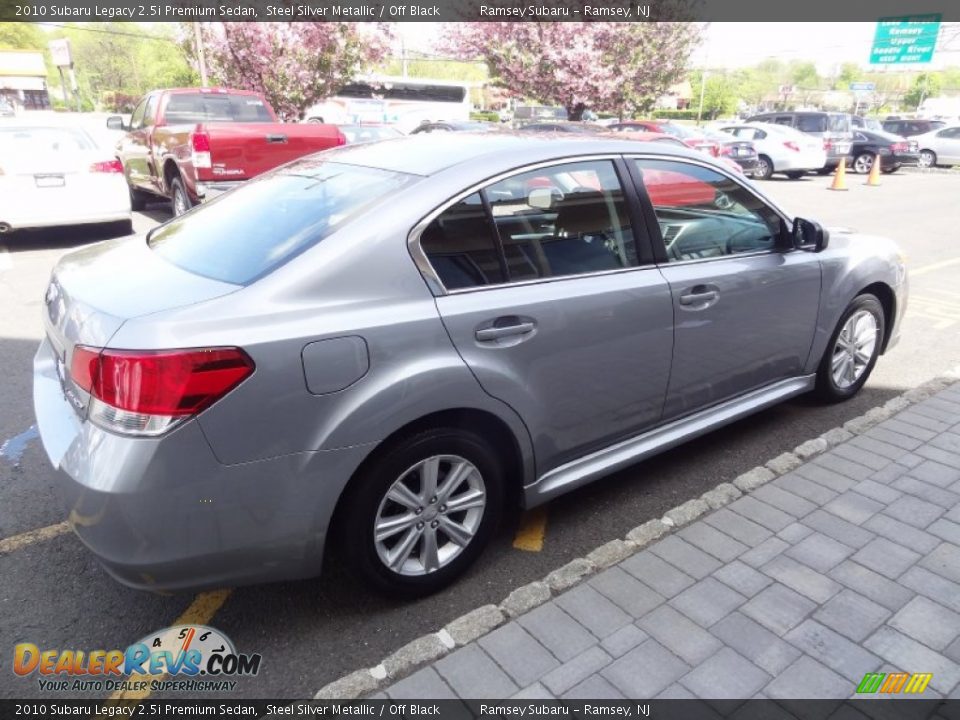 2010 Subaru Legacy 2.5i Premium Sedan Steel Silver Metallic / Off Black Photo #8