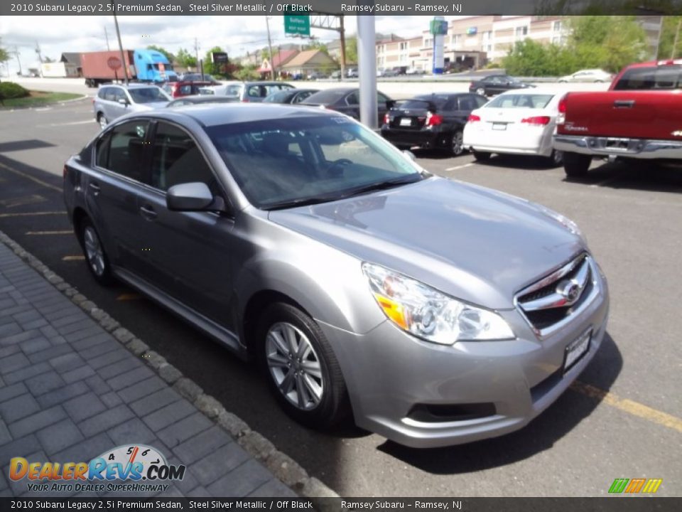 2010 Subaru Legacy 2.5i Premium Sedan Steel Silver Metallic / Off Black Photo #10