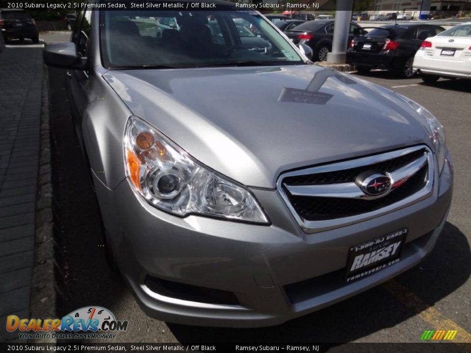 2010 Subaru Legacy 2.5i Premium Sedan Steel Silver Metallic / Off Black Photo #11