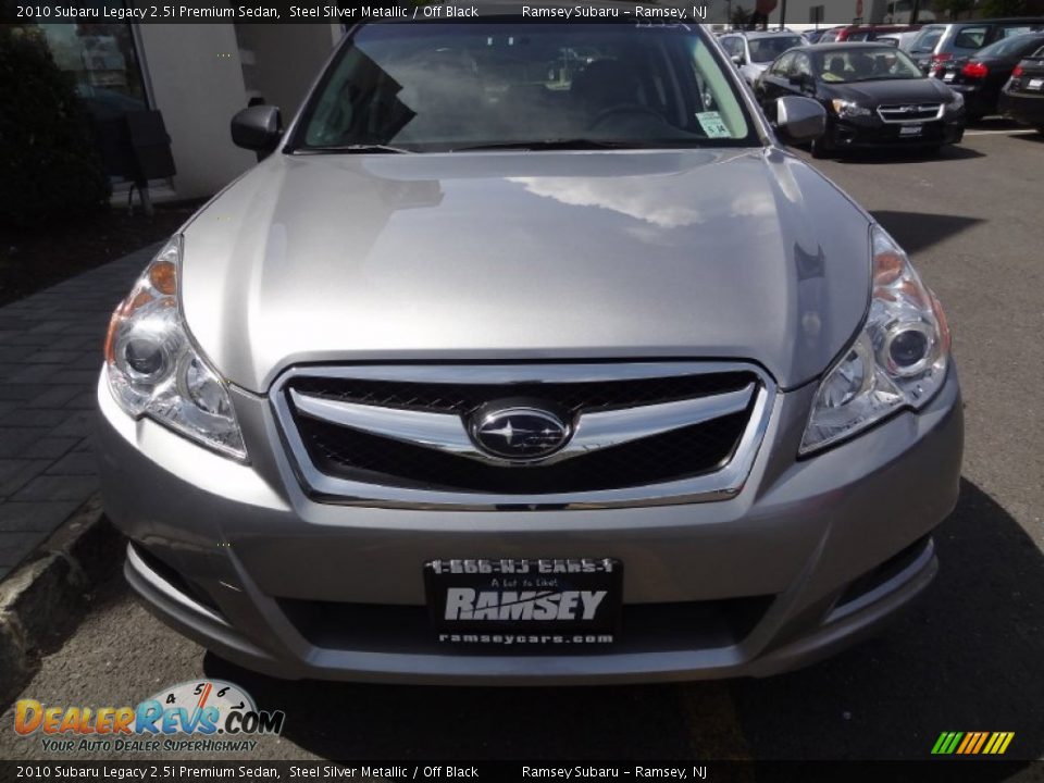 2010 Subaru Legacy 2.5i Premium Sedan Steel Silver Metallic / Off Black Photo #12