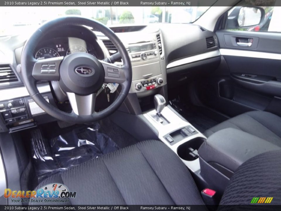 2010 Subaru Legacy 2.5i Premium Sedan Steel Silver Metallic / Off Black Photo #30
