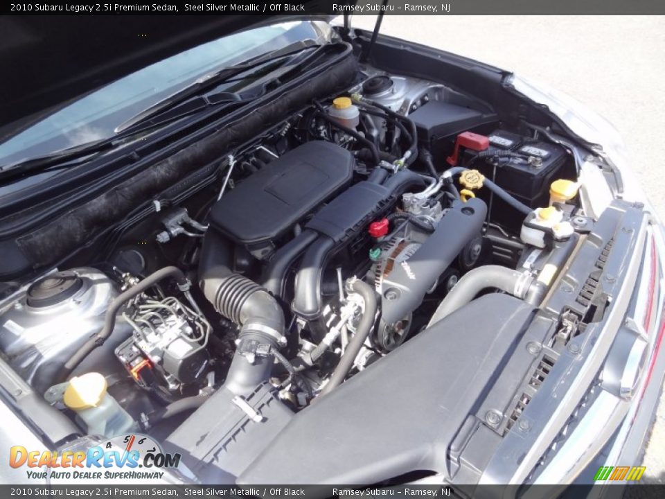 2010 Subaru Legacy 2.5i Premium Sedan Steel Silver Metallic / Off Black Photo #35