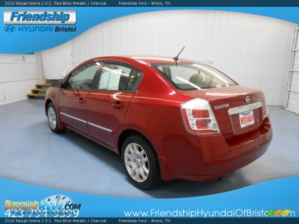 2010 Nissan Sentra 2.0 S Red Brick Metallic / Charcoal Photo #8