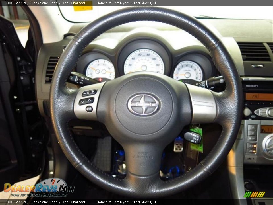 2006 Scion tC Black Sand Pearl / Dark Charcoal Photo #24