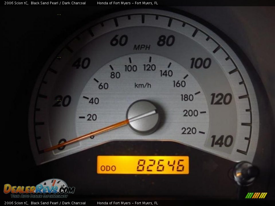 2006 Scion tC Black Sand Pearl / Dark Charcoal Photo #25