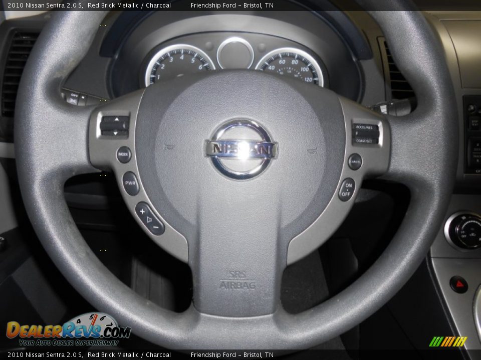 2010 Nissan Sentra 2.0 S Red Brick Metallic / Charcoal Photo #27