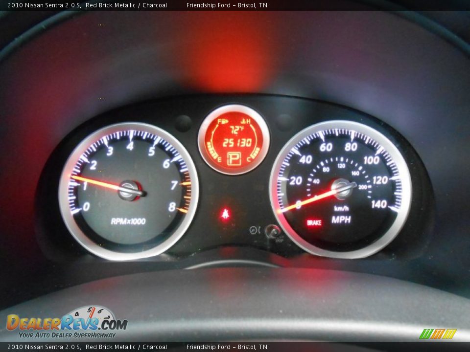 2010 Nissan Sentra 2.0 S Red Brick Metallic / Charcoal Photo #28