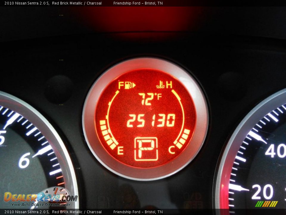 2010 Nissan Sentra 2.0 S Red Brick Metallic / Charcoal Photo #29