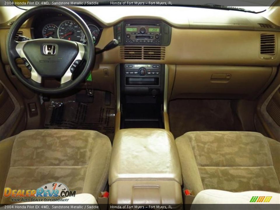2004 Honda Pilot EX 4WD Sandstone Metallic / Saddle Photo #11
