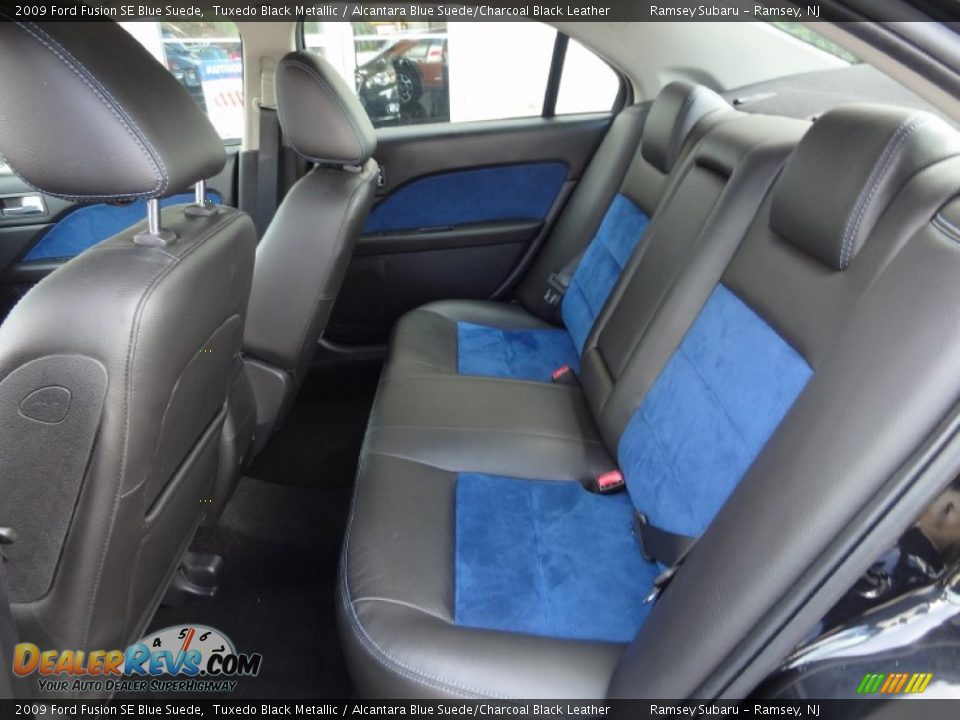 Rear Seat of 2009 Ford Fusion SE Blue Suede Photo #15