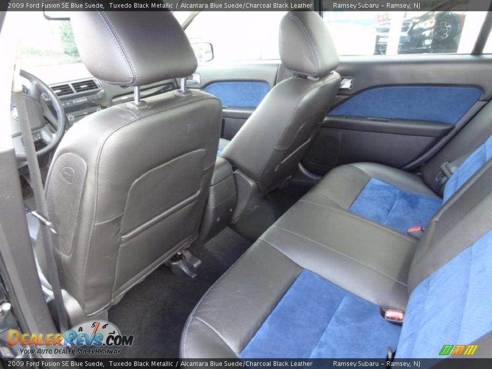 Rear Seat of 2009 Ford Fusion SE Blue Suede Photo #16