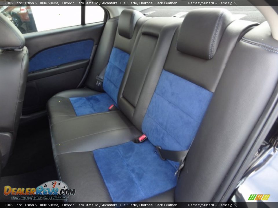 Rear Seat of 2009 Ford Fusion SE Blue Suede Photo #17