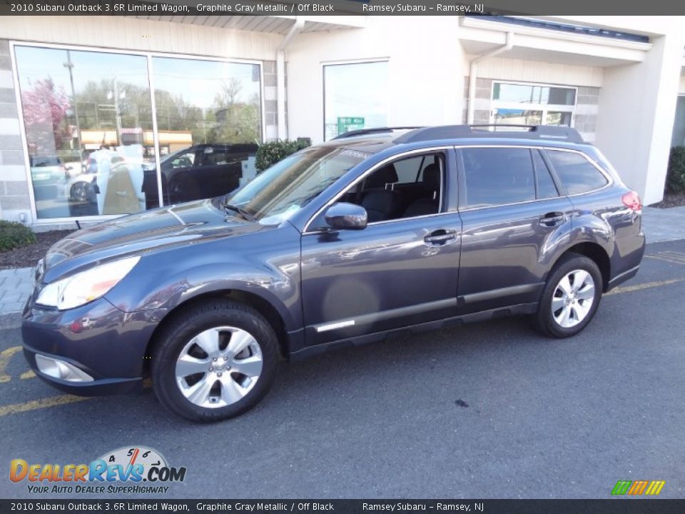 2010 Subaru Outback 3.6R Limited Wagon Graphite Gray Metallic / Off Black Photo #2