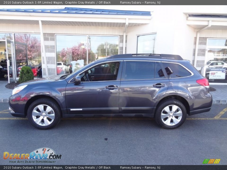 2010 Subaru Outback 3.6R Limited Wagon Graphite Gray Metallic / Off Black Photo #3