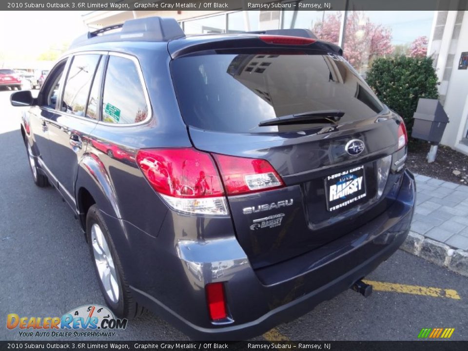 2010 Subaru Outback 3.6R Limited Wagon Graphite Gray Metallic / Off Black Photo #5