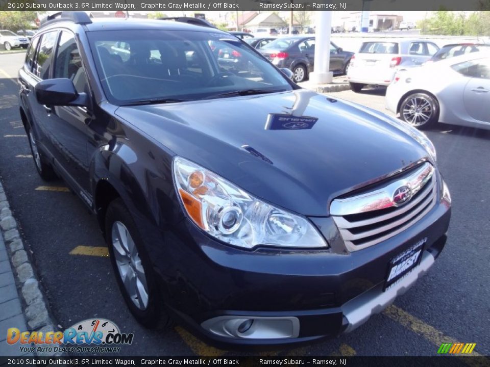 2010 Subaru Outback 3.6R Limited Wagon Graphite Gray Metallic / Off Black Photo #11