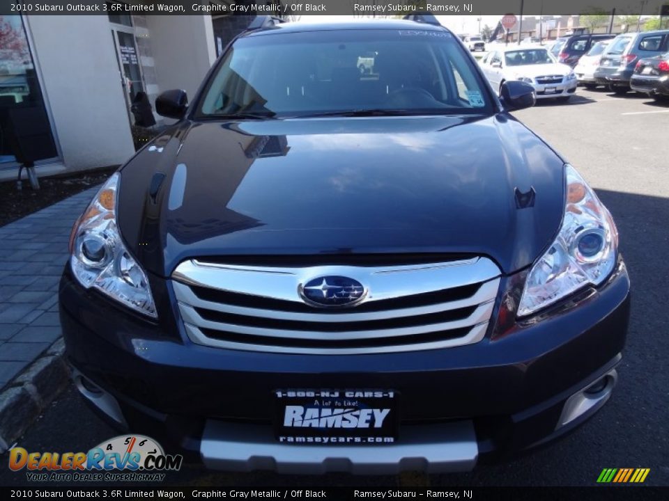2010 Subaru Outback 3.6R Limited Wagon Graphite Gray Metallic / Off Black Photo #12