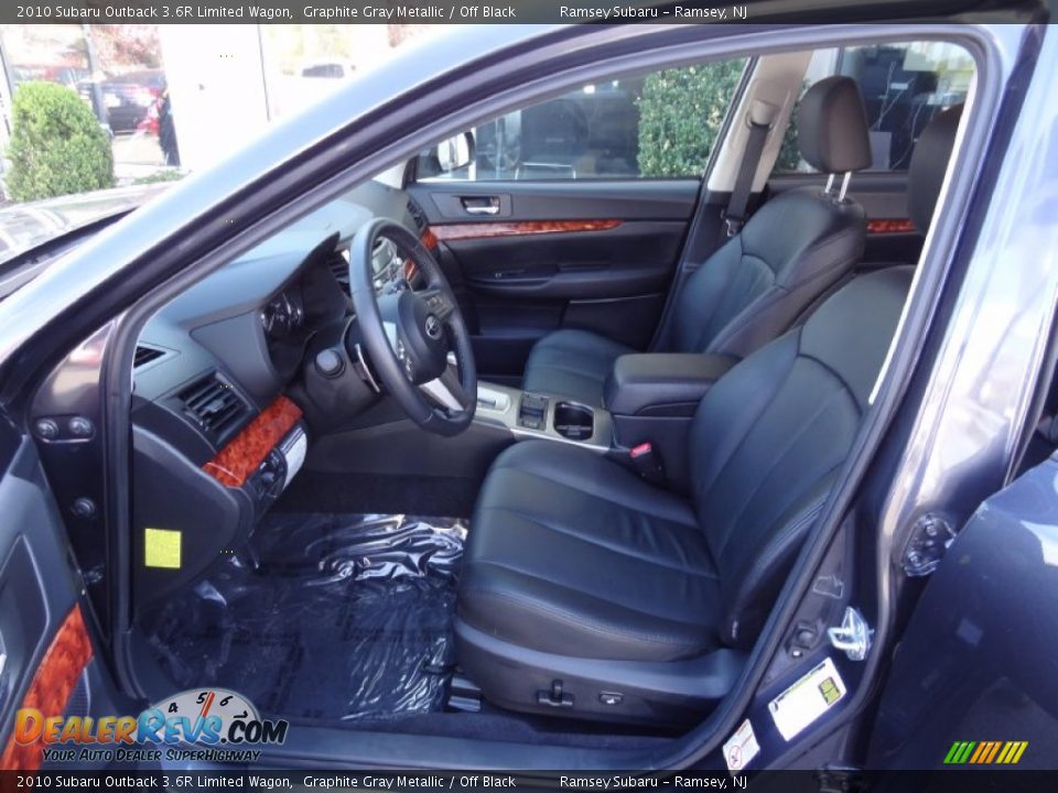 2010 Subaru Outback 3.6R Limited Wagon Graphite Gray Metallic / Off Black Photo #13