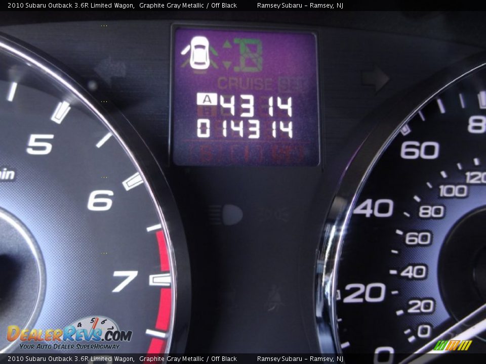2010 Subaru Outback 3.6R Limited Wagon Graphite Gray Metallic / Off Black Photo #31