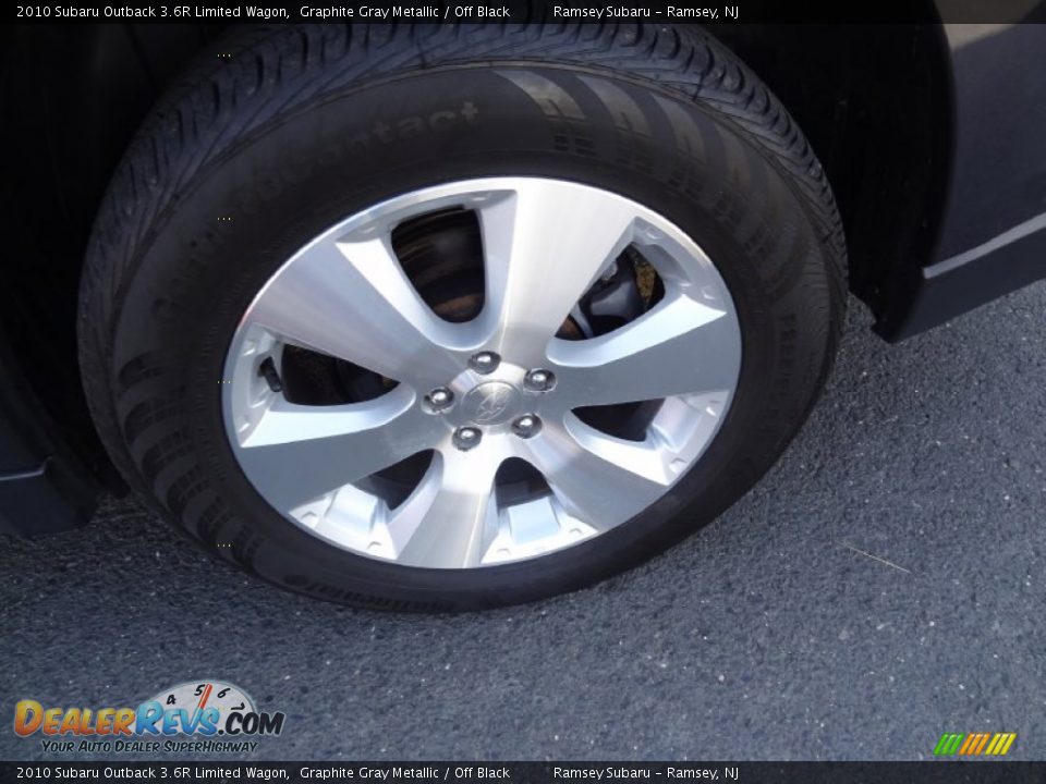 2010 Subaru Outback 3.6R Limited Wagon Graphite Gray Metallic / Off Black Photo #36